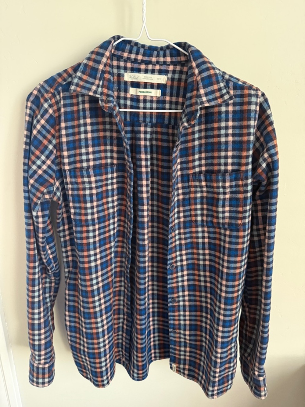 Woolrich 100% Cotton Plaid Flannel Button-Down Shirt